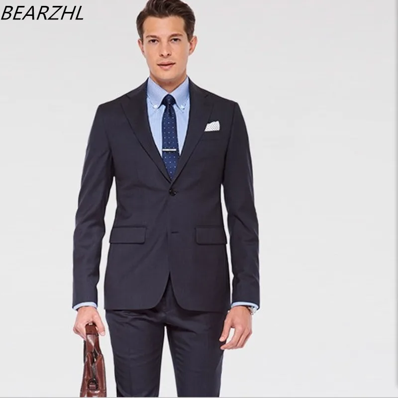 

Wedding Tuxedo For Men Suit Dark Gray Custom Made Groom Wear 2021