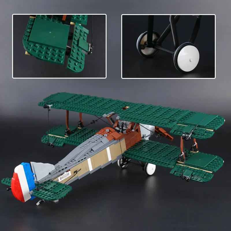 21021 Technic Series Creator Sopwith Camel Fighter Set Plane building Blocks Educational Toy For kids gifts Compatible with | Игрушки и