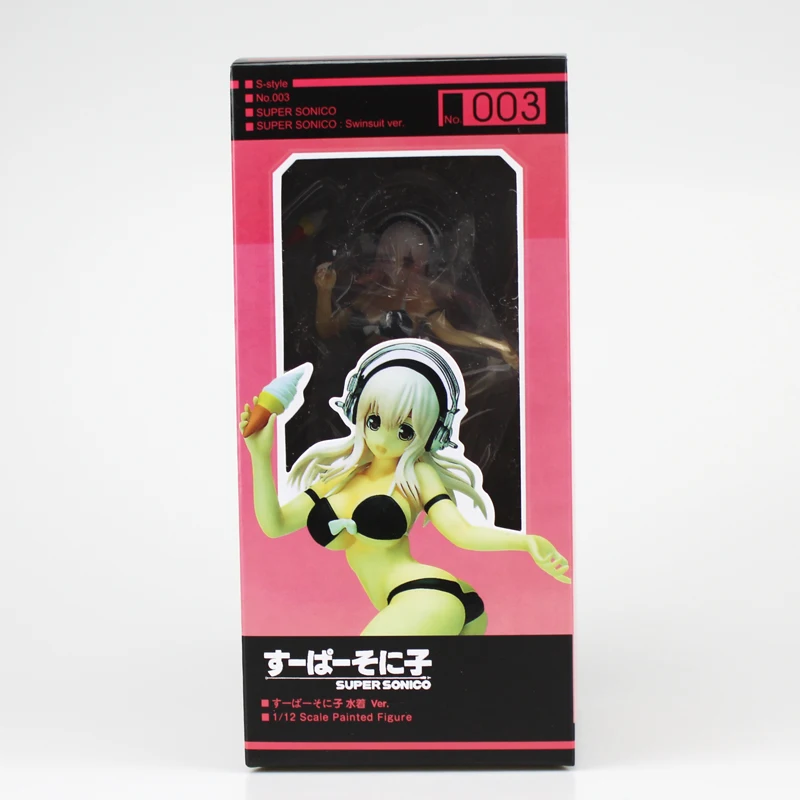 Бесплатная доставка 6 &quotСупер Sonico аниме мороженое волна черный бикини Ver.