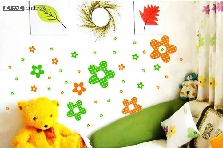 Vinilos Decorativos Para Paredes Infantil Наклейка на стену принцесса девушка спальня милые цветы