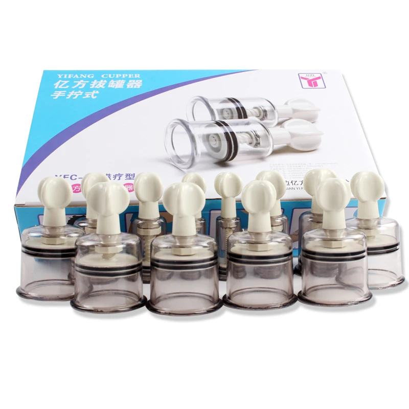 12 шт. всасывающие чашки и кувшин акупунктурный вакуумный набор массажер