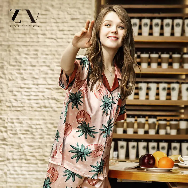 Pijama feminino пижамы женские пижамные комплекты сна lounge атласные Домашняя одежда