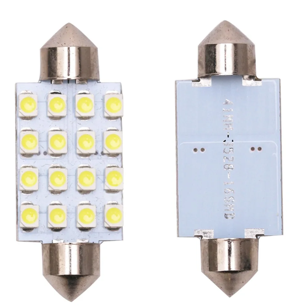 Новинка высокое качество супер яркая 42 мм 1210SMD 16LED Автомобильная купольная