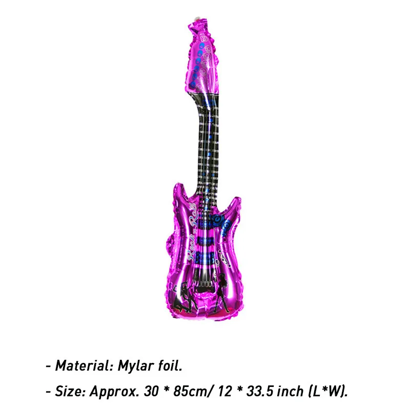 Надувной инструмент надувная гитара саксофон микрофон музыка детские игрушки Воздушные шары часть украшения(случайный цвет - Цвет: 6