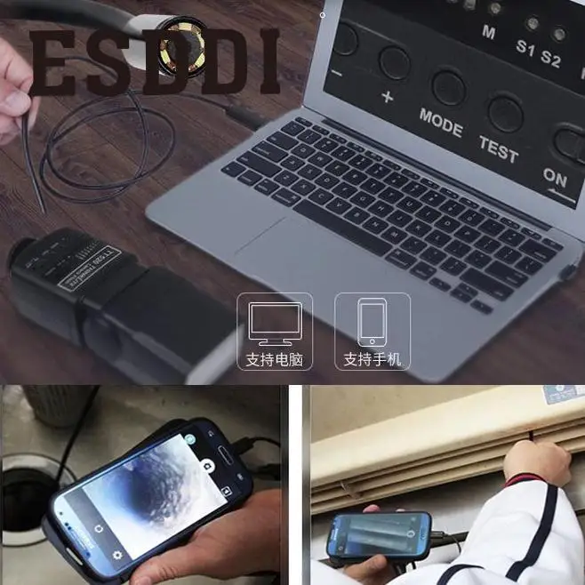 Esddi Новый м 2 мм 7 HD 1.3MP PC/Android OTG телефон эндоскоп водостойкий бороскоп видео камера