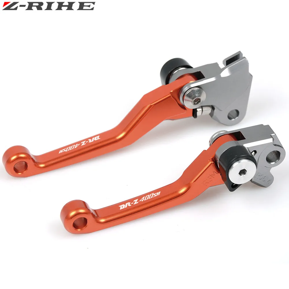 Для Suzuki DRZ400SM DRZ400S DRZ 400 SM 2000- CNC Dirt Bike FLEX Pivot тормозные рычаги сцепления DR250R 1997-2000 - Цвет: Оранжевый
