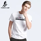 Мужская футболка с коротким рукавом Pioneer Camp, белая футболка из 100% хлопка с модным принтом, ADT702182