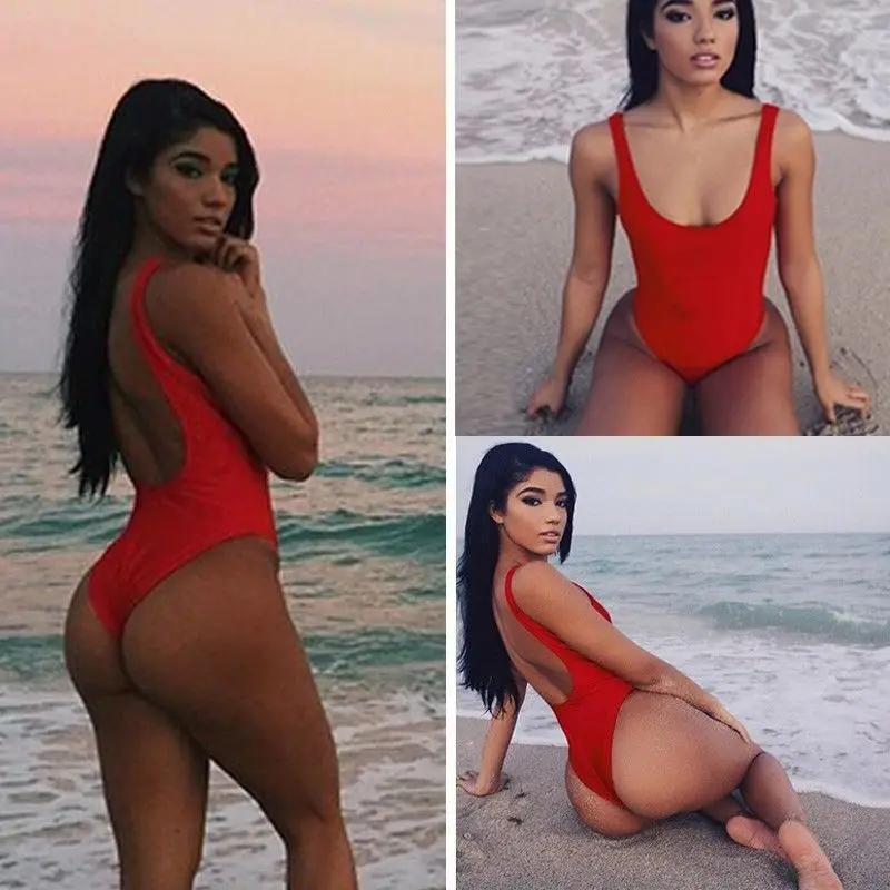 Женский сексуальный слитный купальник с вырезами и открытой спиной монокини