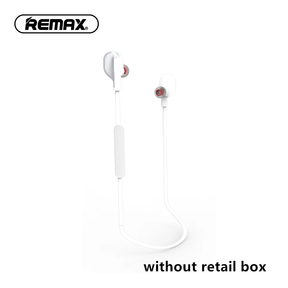 REMAX Bluetooth спортивные шейные наушники с магнитной беспроводной Fone De Ouvido с HD микрофоном Музыка для iphone 5s 6s xiaomi - Цвет: White no box
