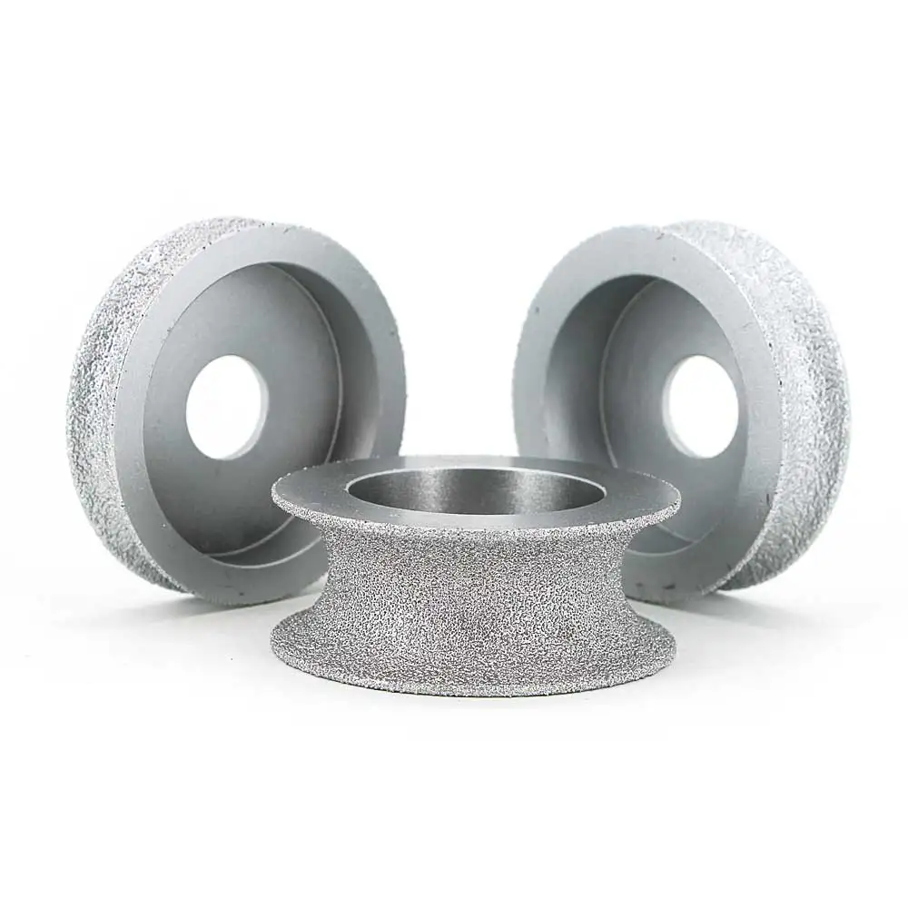 

3" Brazed diamond concave grinding wheels for grinding quartz stone, marble, granite, ceramic, artificial stone and glass GJ019