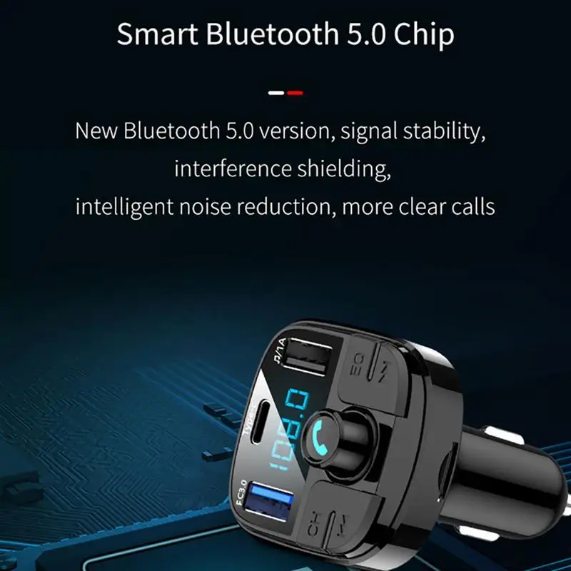 BT29 fm-передатчик автомобильный беспроводной Bluetooth 5,0 комплект отключение питания воспроизведение памяти Автомобильный MP3-плеер Поддержка U диск TF карта lcd громкой связи