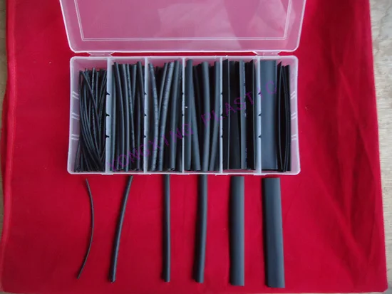 

150pcs/box 1.0/2.5/3.5/5.0/7.0/10.0mm heat shrink tubing kits black color