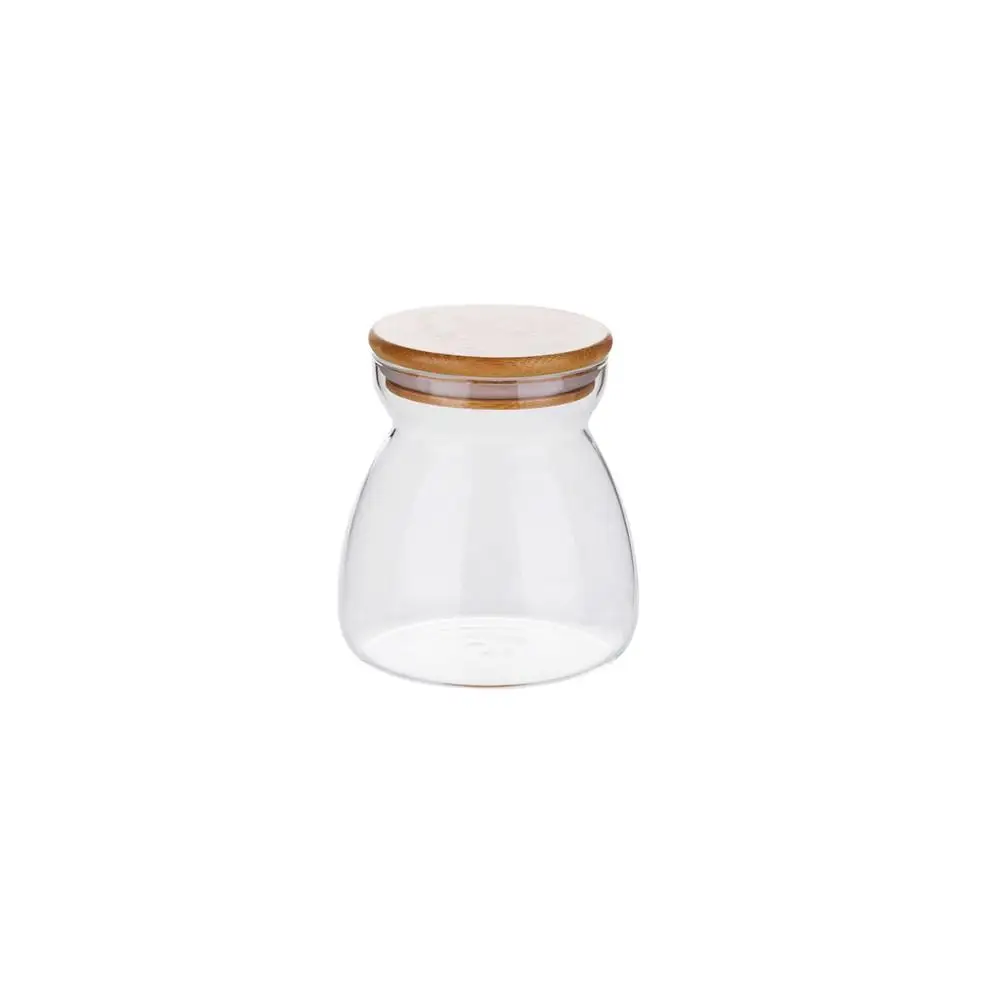 600ml Mason Jar кухонные контейнеры для хранения прозрачного стеклянного банка для хранения еды бутылка деревянная вилка контейнер для крупы кухонный Органайзер - Цвет: 600ml