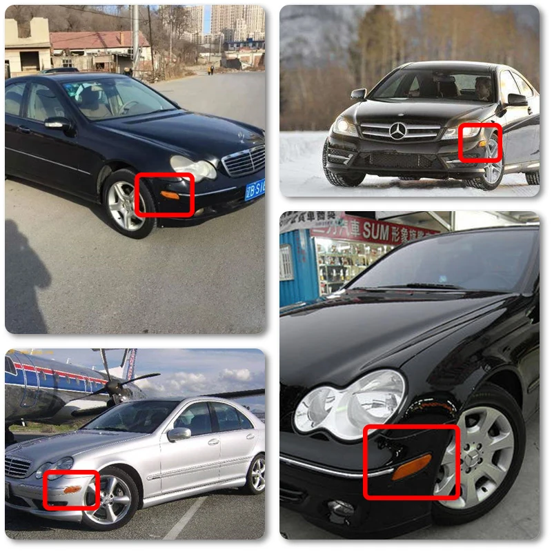 Switchback светодиодный, боковой, габаритный фонарь с белой позиционной лампой для Benz W203 c-класс C230 C240 C280 C320 C350 C55 AMG прозрачный дым