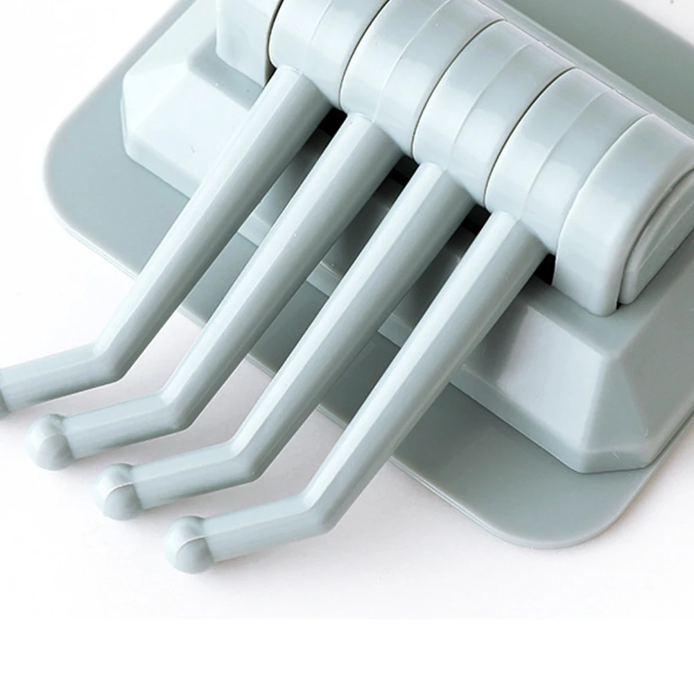 Bathroom Rotatable Hook Storage Rack 4-link Wall Hooks Towel Multi-use Traceless | Дом и сад
