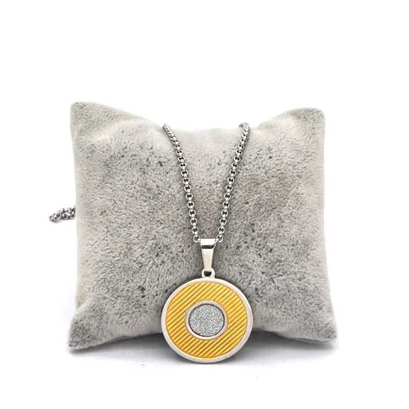 Оптовая продажа низкая цена подвеска круглой формы из нержавеющей стали золото