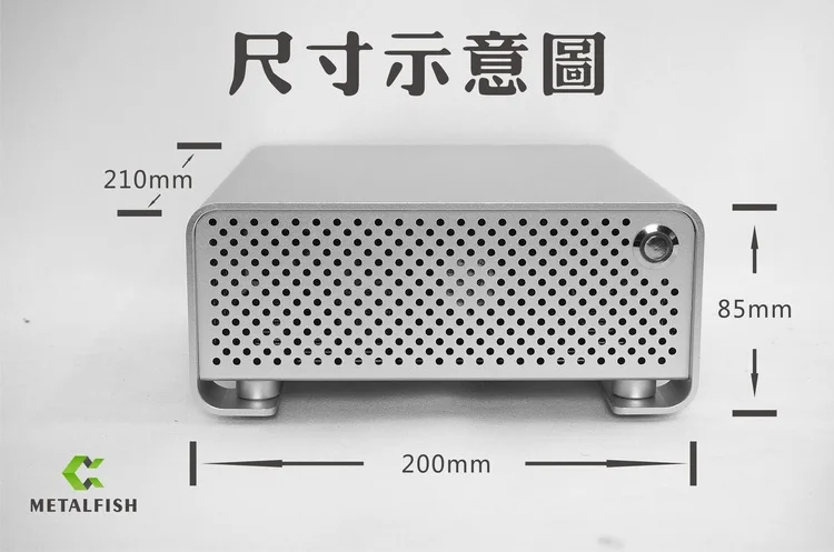 Полностью алюминиевый тонкий мини ITX настольный корпус для HTPC хост I5 7500 игровой компьютер металлическая Шестерня ITX для Intel AMD MINI ITX