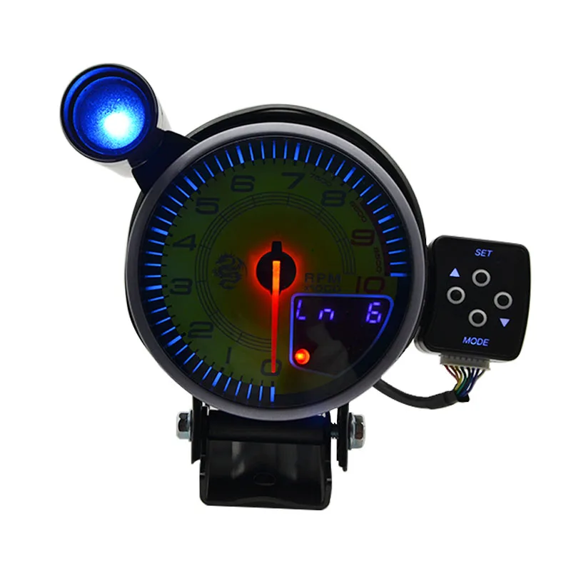 Тахометр 95 мм измеритель оборотов в минуту шаговый двигатель трехцветный