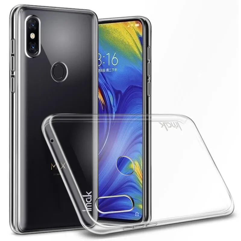 Чехол для Xiaomi Mi Mix 3 прозрачный износостойкий жесткий чехол из поликарбоната с
