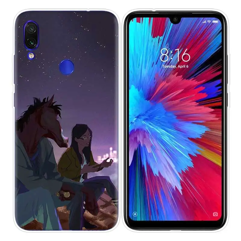Конь БоДжек чехол для Xiaomi Redmi Note 7 фотоаппаратов моментальной печати 7 S K20 Y3 GO S2 6 6A 7A 5 Pro mi играть до 9 лет A1 A2 8 Lite Poco F1 мягкие чехлы для телефона чехол