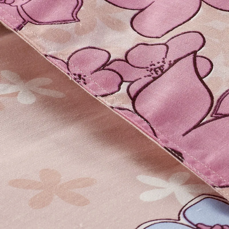 100% Cotton Home Flowers Bedding Flat Sheet Coverlet Coverlid Queen King Size Bed | Дом и сад