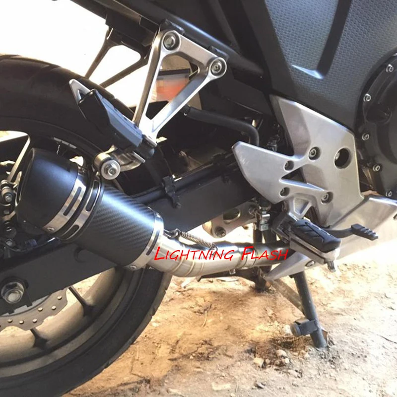 CBR500R CB500X CB500F мотоциклетные выхлопные трубы среднего звенья для Honda среднего соединительного локтя 51 мм 48 мм стальная труба скольжения на весь год