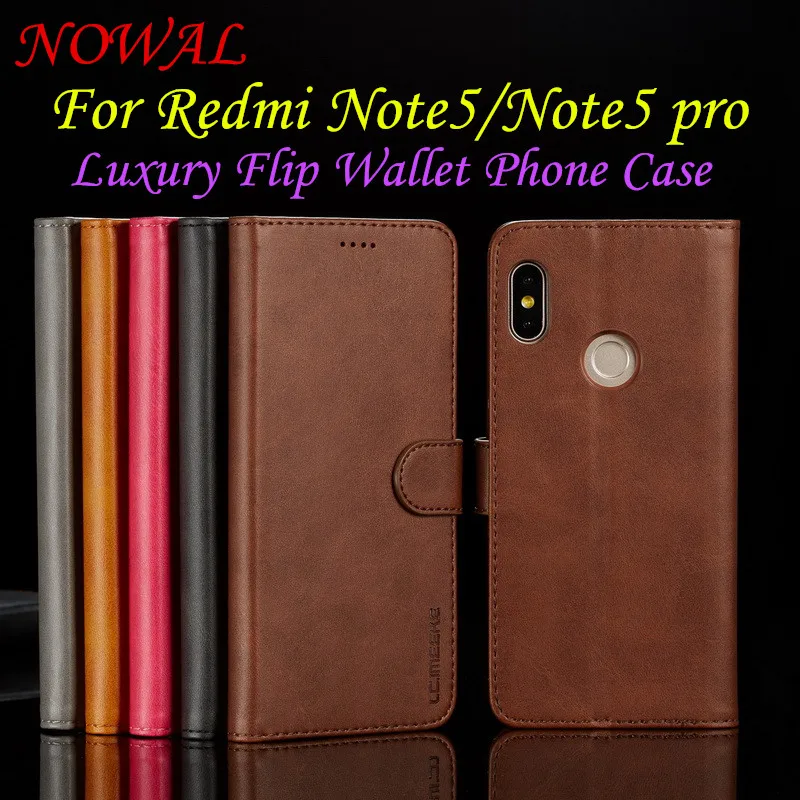 NOWAL из искусственной кожи флип бумажник чехол для телефона Xiaomi Redmi Note 5 Pro 5A 4 4X