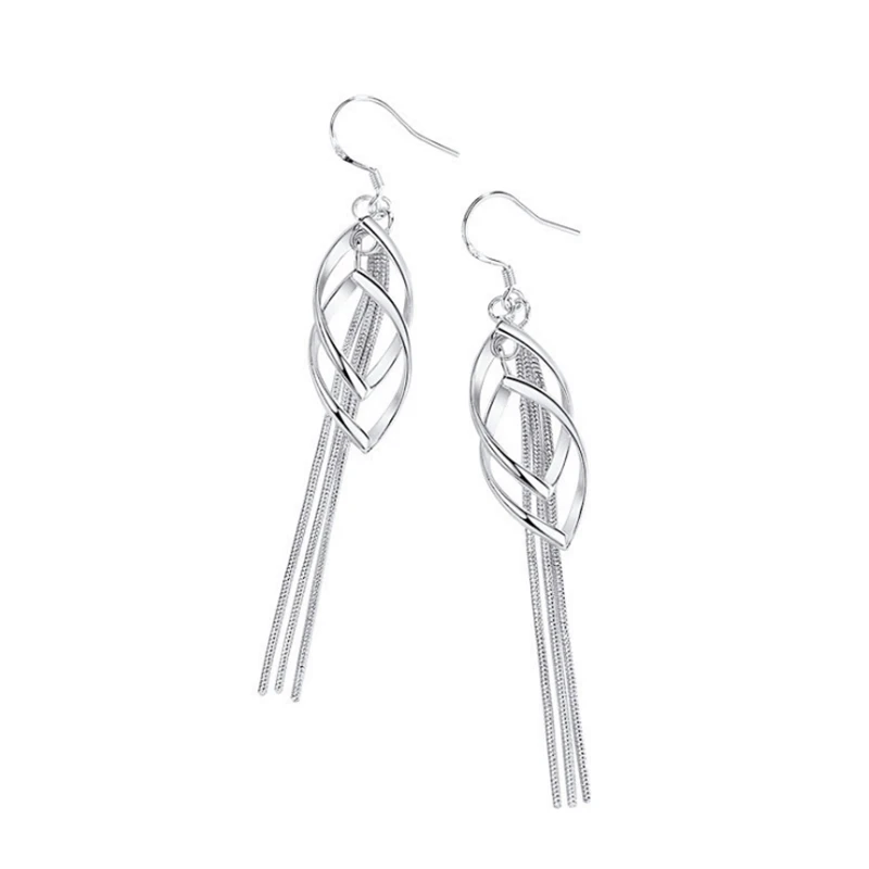 2019 женские серьги 2 цвета корейский Модный золотой серебряный с бахромой капли