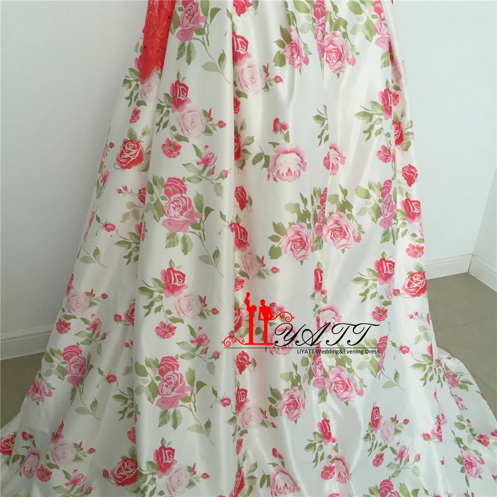 2017 Потрясающие вечерние платья для выпускного вечера с принтом из двух частей