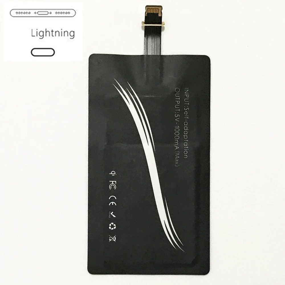 Qi беспроводной мобильный телефон приемник для зарядки чип карта iPhone 5 6 6s 7 Plus Micro