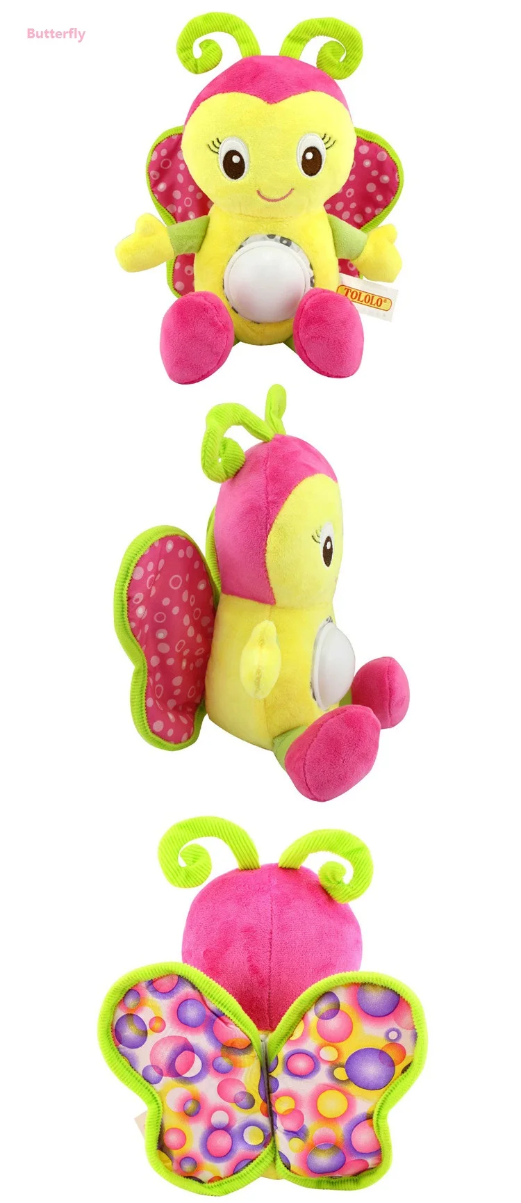 Baby Plush Toy Forest Animals Butterfly Lion Doll Children Kids Music Electric Toys with Sound and Light Multifunction Toy Gifts