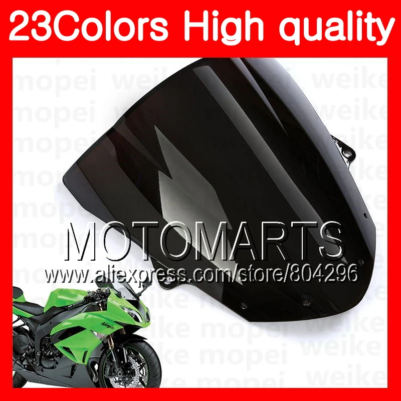 

23Colors Windscreen For KAWASAKI NINJA ZX10R 11 12 13 14 15 ZX10R ZX-10R 2011 2012 2013 2015 Chrome Black Clear Smoke Windshield