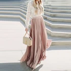 Женская шифоновая юбка, плиссированная юбка до пола, с завышенной талией, в винтажном стиле, весна-лето, 2017