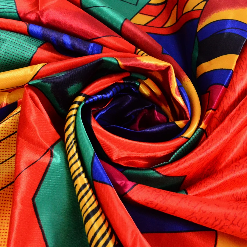 Женский мусульманский головной платок BYSIFA Красный квадратный атласный зимний