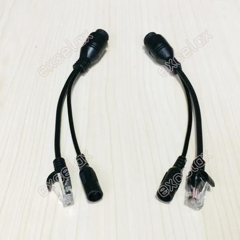 RJ45 PoE инжектор женский DC12V Входной разъем питания через Ethernet Открытый водонепроницаемый Кабель-адаптер для сети IP камера