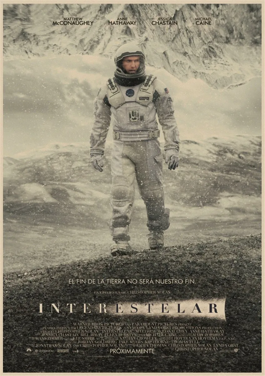 Ретро фильм постер научная фантастика межзвездная крафт бумага декоративная