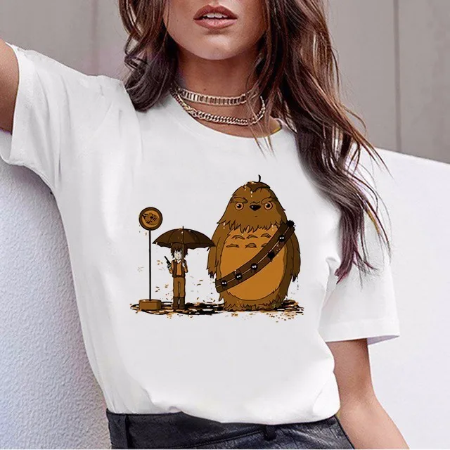 Аниме Тоторо футболка Женская Топ футболки Унесенные призраками футболка корейский стиль Kawaii 90s Графический Harajuku женский Ulzzang