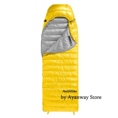 Naturehike CW400 конверт Тип белый гусиный пух спальный мешок зимний теплый спальный мешок s палатка портативный одеяло коврик NH18C400-D - Цвет: 750FP Yellow M