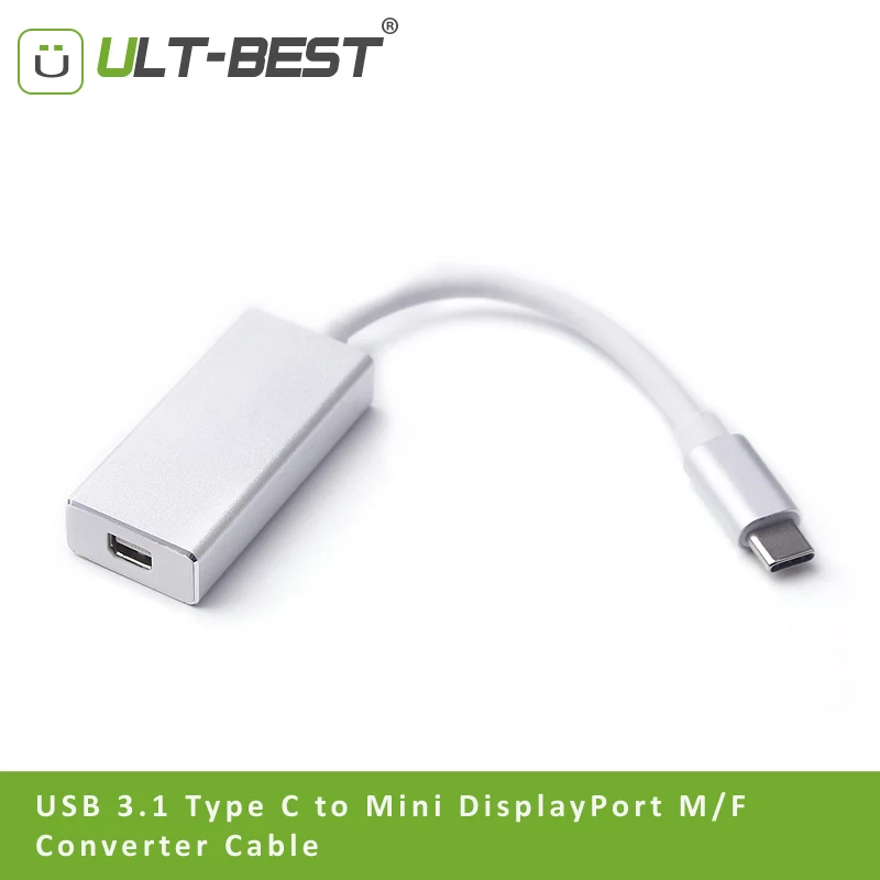Ульт Лучший USB Type C к Mini DisplayPort кабель адаптера DP поддержка 4K разрешение для нового