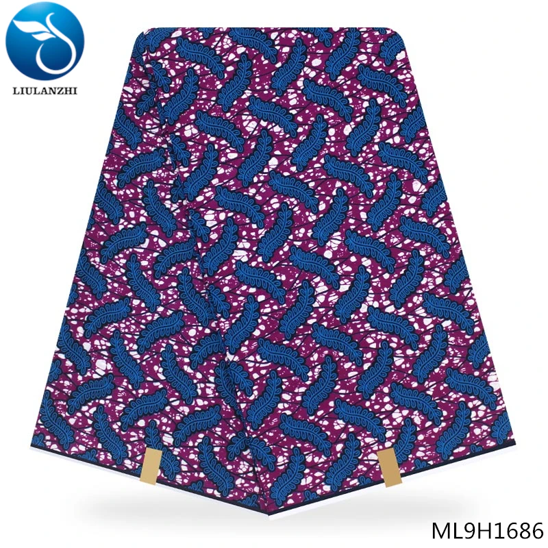 ML9H1686 LIULANZHI guangzhou восковая печатная ткань настоящий голландский воск ткань хлопок для африканской одежды ML9H1676-1687 - Цвет: ML9H1686