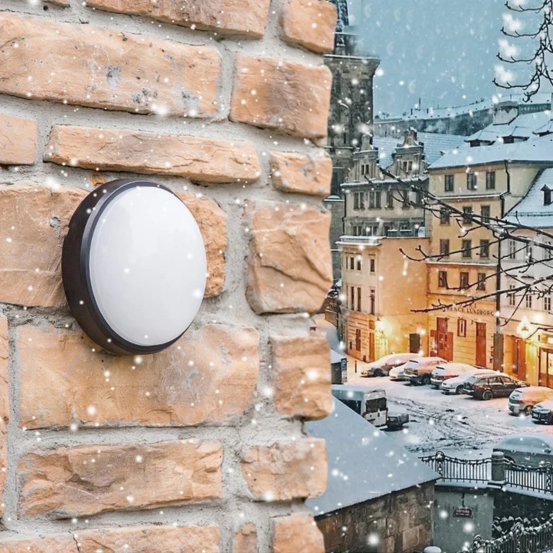 DONWEI 12 Вт 15 Вт Водонепроницаемый IP65 Светодиодный светильник для крыльца поверхностного монтажа наружный настенный светильник круглый Овальный ванная комната Внутреннее освещение для спальни