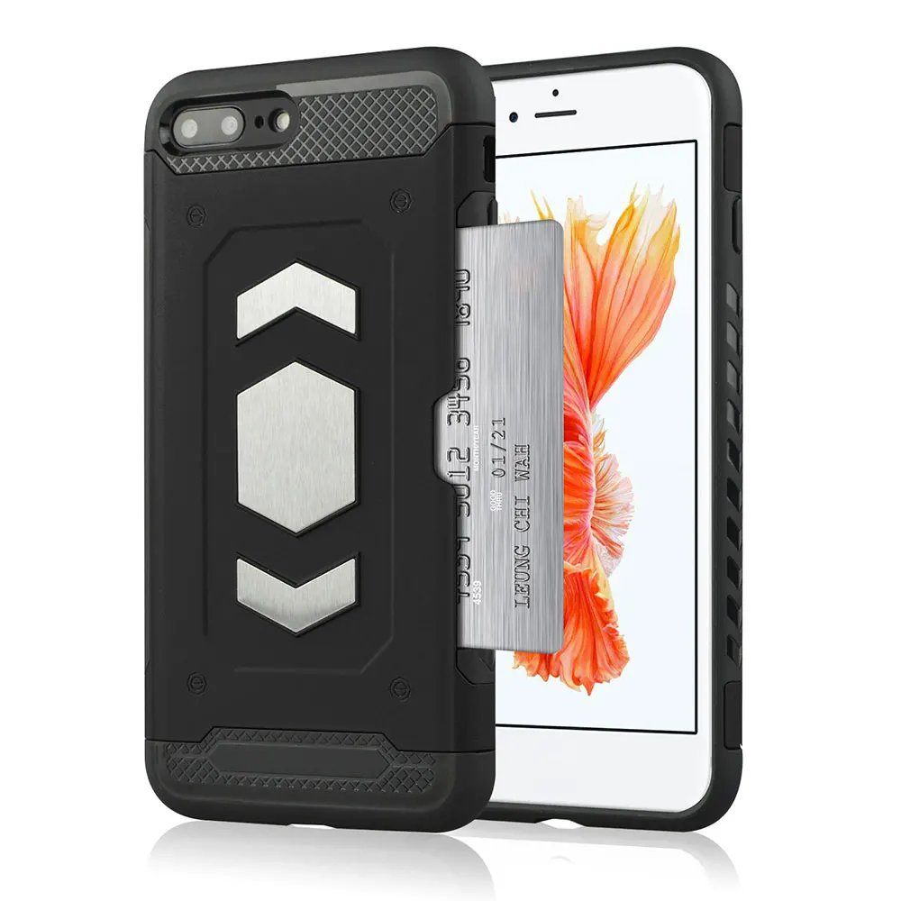 KISSCASE Armor Shockproof Phone Case For iPhone 7 8 6 6s Magnetic Holder Card X XS Plus Cover |