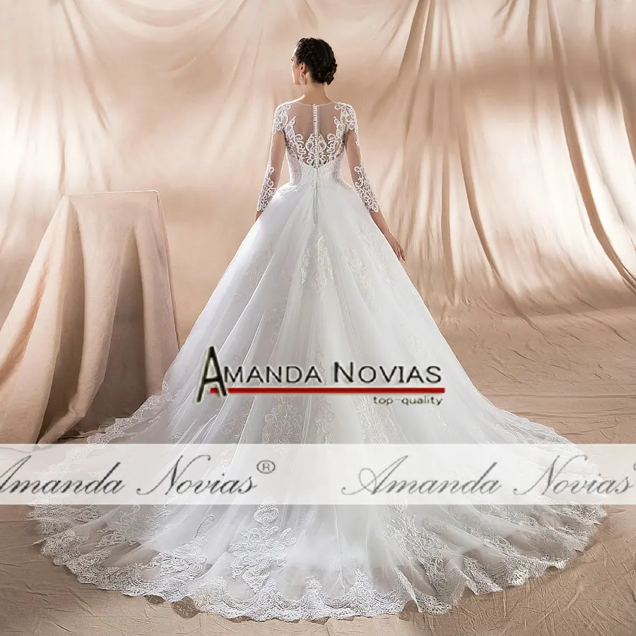 Аманда Novias Милое Свадебное платье с жемчугом новое платье невесты vestidos de noiva