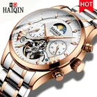 Мужские часы HAIQIN, модные автоматические механические наручные часы, Роскошные мужские часы из нержавеющей стали, Relogio Masculino