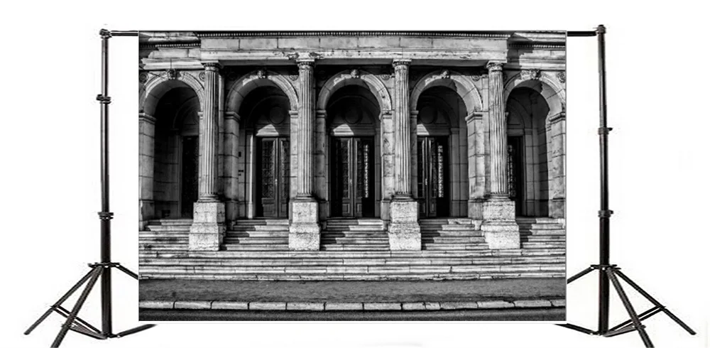 Laeacco ретро дворец Арка лестница вход живописный Фотографическая Фон
