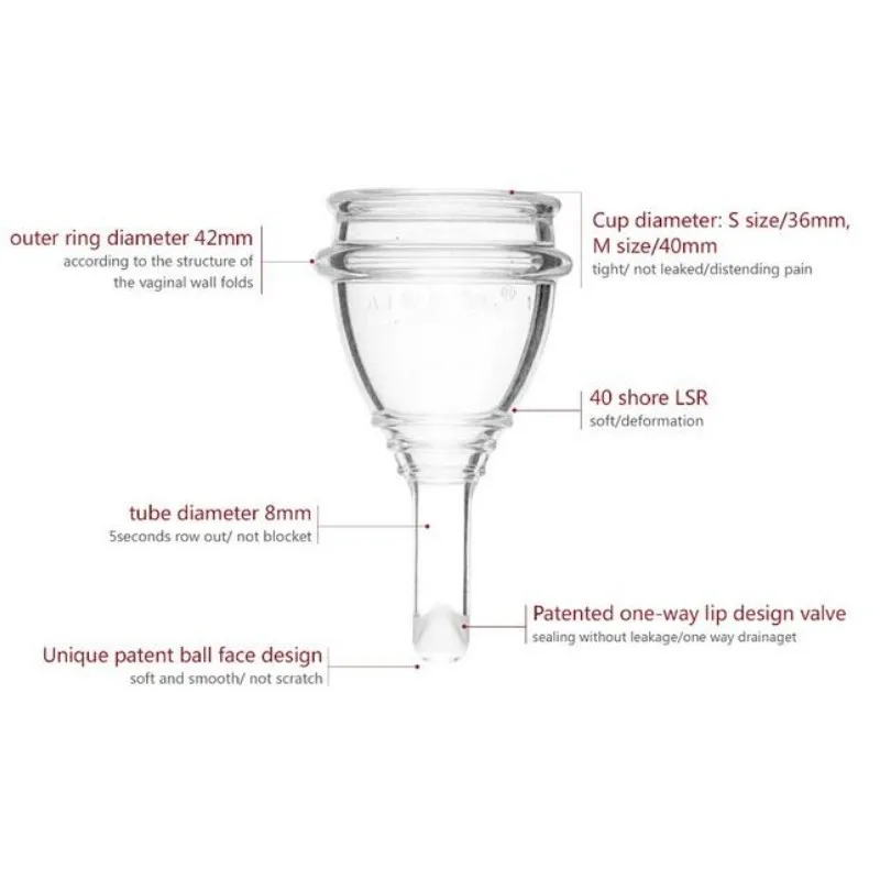 Многоразовые женские менструальные чаши 2 шт. FDA|lady menstrual cup|menstrual cupdischarge cup |