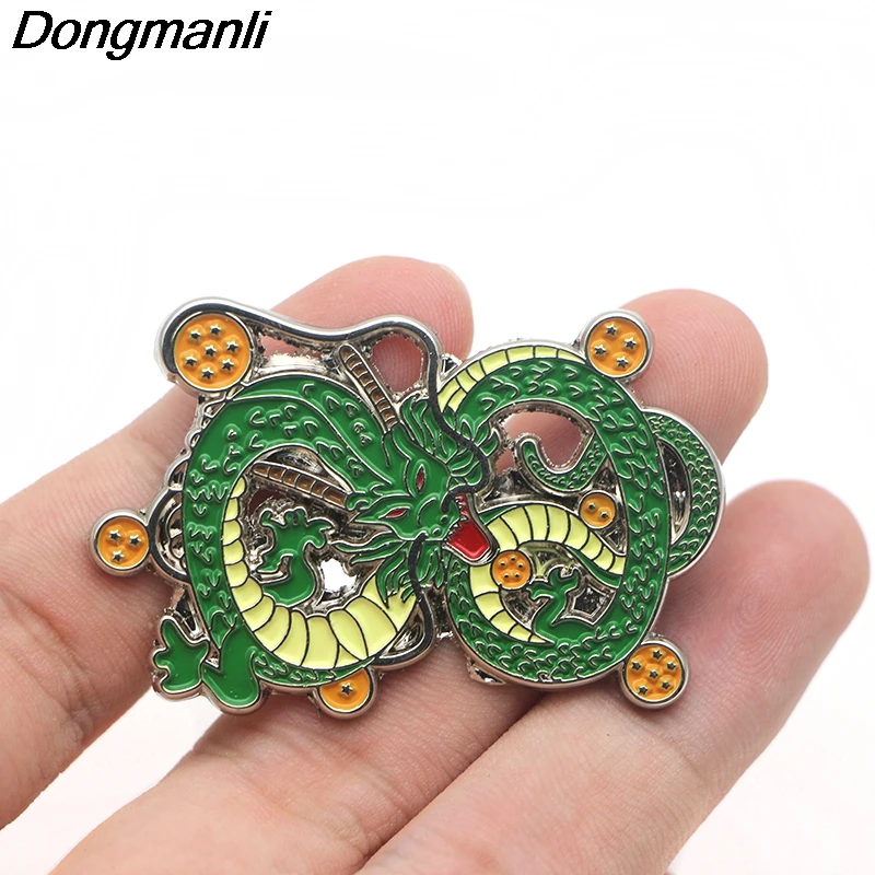L2401 аниме Dragon Ball z Shenron металлическая Эмаль Булавка и броши рюкзак/сумки значок джинсовая брошь воротник ювелирные изделия подарки 1 шт