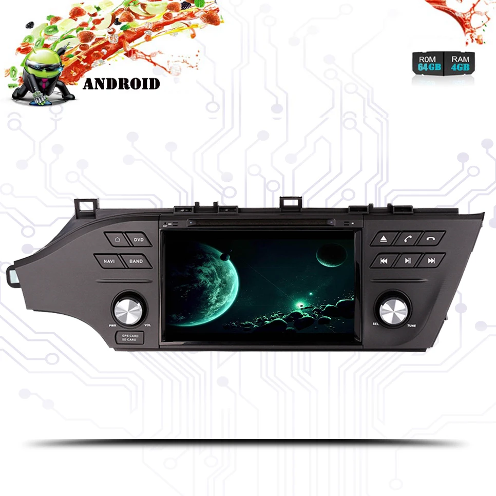 2 Din Восьмиядерный 4G RAM 64G ROM Android 9 0 автомобильный DVD GPS навигация для Toyota Avalon 2013-2016-2018
