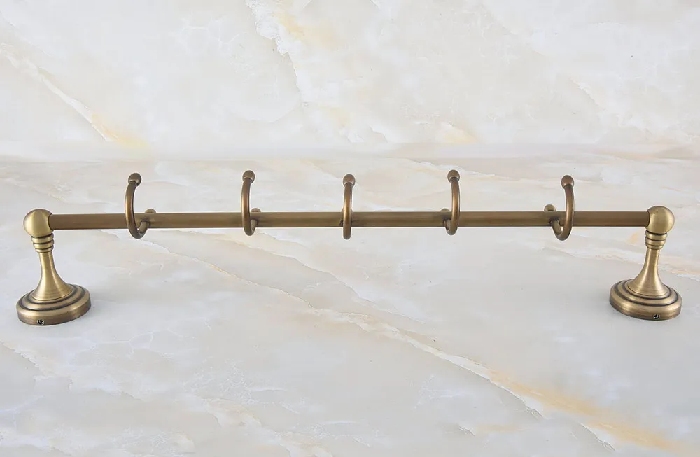 Настенный винтажный Ретро античный латунный держатель для полотенец в ванную