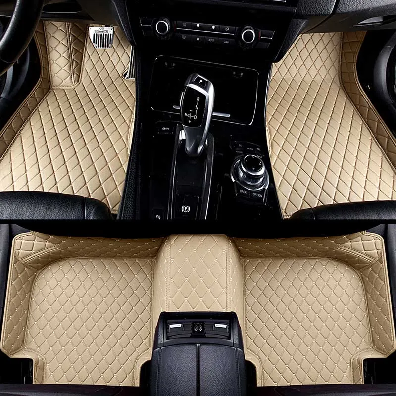 for 5 seats KADULEE Авто Пол коврик для ног jaguar xf xj F-PACE XJL F-TYPE XK XFL XEL автомобильные аксессуары водонепроницаемый Стайлинг сделать на заказ - Название цвета: for 5 seats